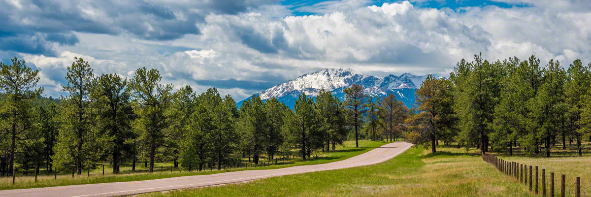 Photos of Pikes Peak from Colorado Highway 67