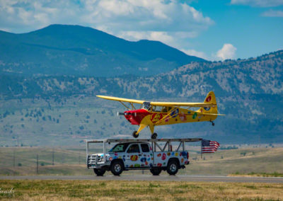 Jelly Belly Stunt Plane Performing Touchdown on Truck 03