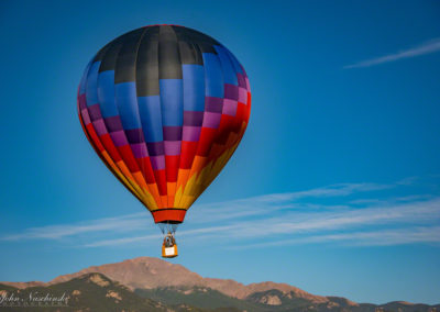 Pikes Peak and Colorado Springs Balloon Lift Off Photo - 114