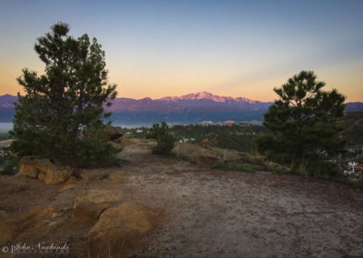 Sunrise Photo of Pikes from Peak Ridgecrest Drive Colorado Springs 05