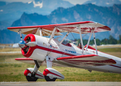 Boeing Stearman Biplane Waiting to Take Off Flown by Gary Rower