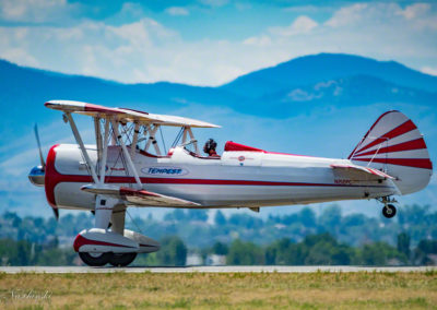 Boeing Stearman Biplane Take Off