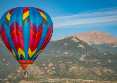 Pikes Peak and Colorado Springs Balloon Lift Off Photo - 33