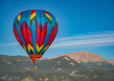 Pikes Peak and Colorado Springs Balloon Lift Off Photo - 37