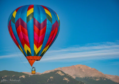 Pikes Peak and Colorado Springs Balloon Lift Off Photo - 42