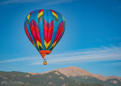 Pikes Peak and Colorado Springs Balloon Lift Off Photo - 46
