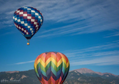 Pikes Peak and Colorado Springs Balloon Lift Off Photo - 86