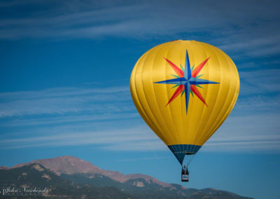 Pikes Peak and Colorado Springs Balloon Lift Off Photo - 90