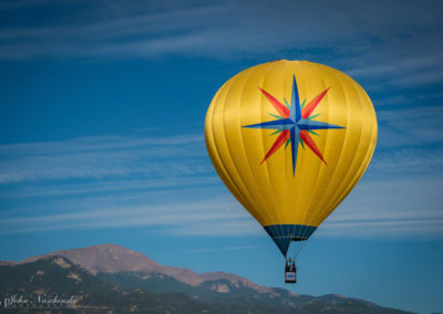 Pikes Peak and Colorado Springs Balloon Lift Off Photo - 91