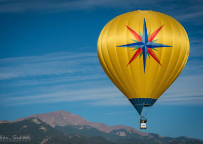 Pikes Peak and Colorado Springs Balloon Lift Off Photo - 94