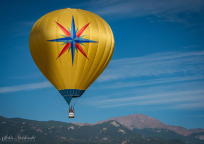 Pikes Peak and Colorado Springs Balloon Lift Off Photo - 99