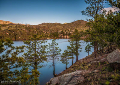 Long Exposure Photo of Cheesman Reservoir at Sunrise in Deckers Colorado 01