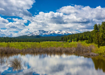Reflections of Pikes Peak Near CO Highway 67 & Painted Rock Campground