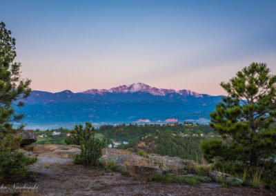 Sunrise Photo of Pikes from Peak Ridgecrest Drive Colorado Springs 03