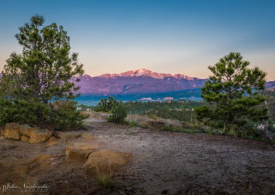 Sunrise Photo of Pikes from Peak Ridgecrest Drive Colorado Springs 04