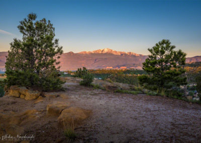 Sunrise Photo of Pikes from Peak Ridgecrest Drive Colorado Springs 06