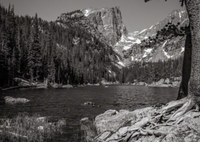 Hallett Peak and Dream Lake B&W