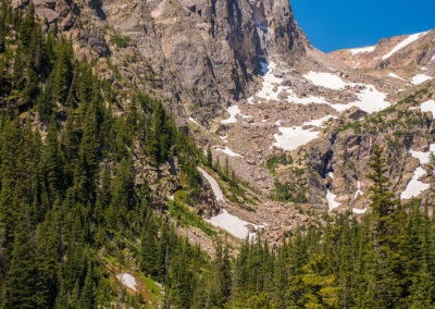 Fly Fishing Under Hallett Peak Rocky Mountain National Park