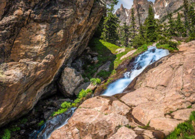 Water Fall & Flattop Mountain at RMNP