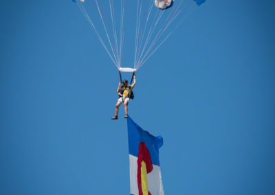Colorado Flag Flown by Parachute at Rocky Mountain Airshow 02