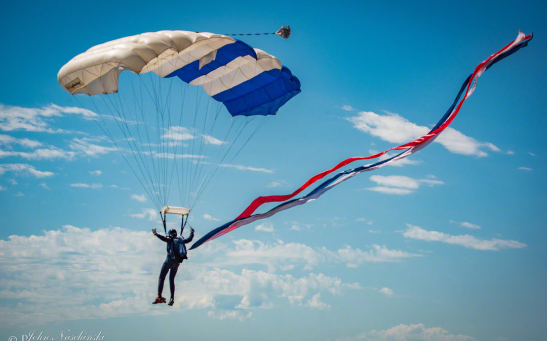 USAF Wings of Blue and Parachutes at Rocky Mountain Airshow