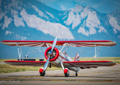 Boeing Stearman Biplane Landing