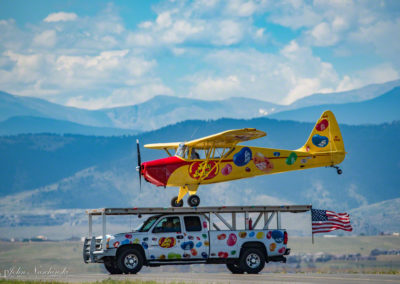 Jelly Belly Stunt Plane Touchdown Landing on Truck 02