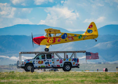 Jelly Belly Stunt Plane Touchdown Landed on Truck 02