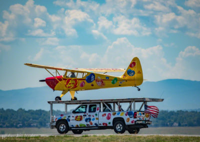 Jelly Belly Stunt Plane Taxing with Truck on Runway 04