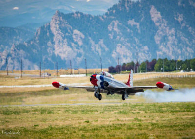 Thunderbirds T-33A Taking Off at Rocky Mountain Airshow - Photo 06