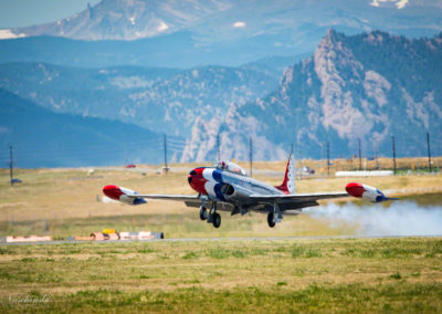 Thunderbirds T-33A Taking Off at Rocky Mountain Airshow - Photo 07
