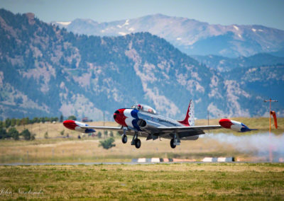 Thunderbirds T-33A Taking Off at Rocky Mountain Airshow - Photo 08