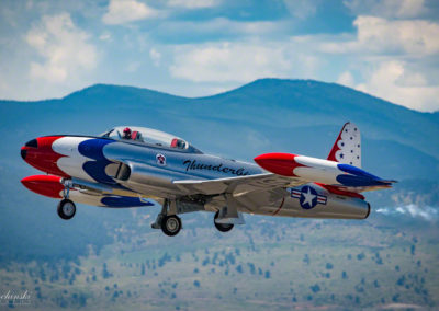 Thunderbirds T-33A Taking Off at Rocky Mountain Airshow - Photo 09