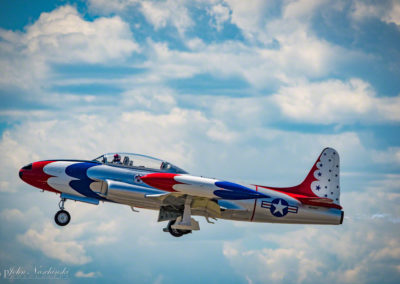 Thunderbirds T-33A Taking Off at Rocky Mountain Airshow - Photo 12