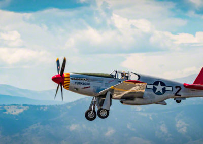 P-51C Mustang Tuskegee Airmen taking off over the Rockies - Photo 01