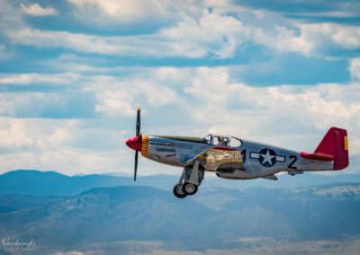 P-51C Mustang Tuskegee Airmen taking off over the Rockies - Photo 02