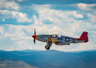 P-51C Mustang Tuskegee Airmen Flying over the Rocky Mountains - Photo 03