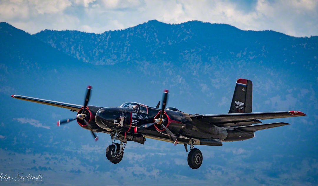 Photos of A-26 Bomber Lady Liberty Rocky Mountain Airshow