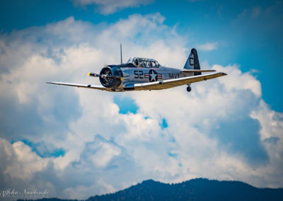 Photo of North American T-6 Texan over Rocky Mountains 03