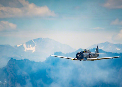 Photo of North American T-6 Texan in Flight over Colorado Front Range 23