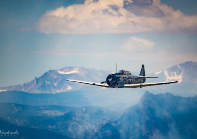 Photo of North American T-6 Texan in Flight over Colorado Front Range 24