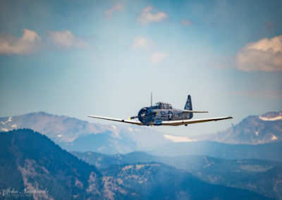 Photo of North American T-6 Texan in Flight over Colorado Front Range 25