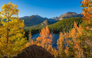 Fall Colors Rocky Mountain National Park Bear Lake with Longs Peak 02