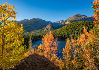 Fall Colors Rocky Mountain National Park Bear Lake with Longs Peak 02