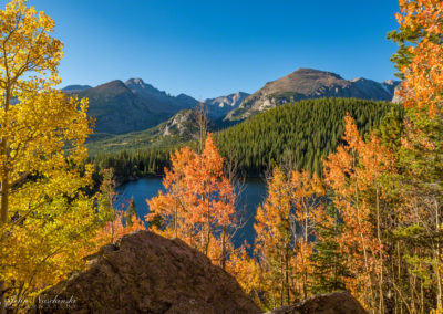 Fall Colors Rocky Mountain National Park Bear Lake with Longs Peak 04