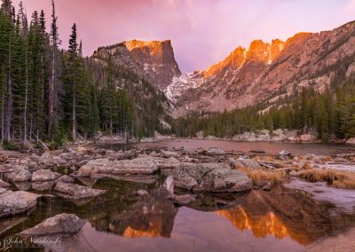 First Light Dream Lake in Autumn