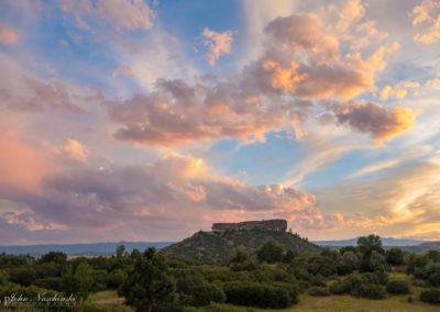 Photo of Castle Rock Colorado with Pink Blue Yellow Gold Sunset 09