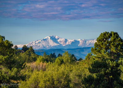 Photo of Snow Covered Pikes Peak from Castle Rock Colorado 16