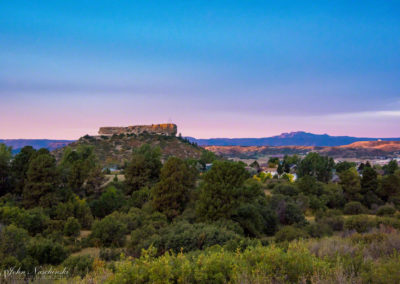 Castle Rock Colorado Photo Sunrise Illuminating the Rock 01