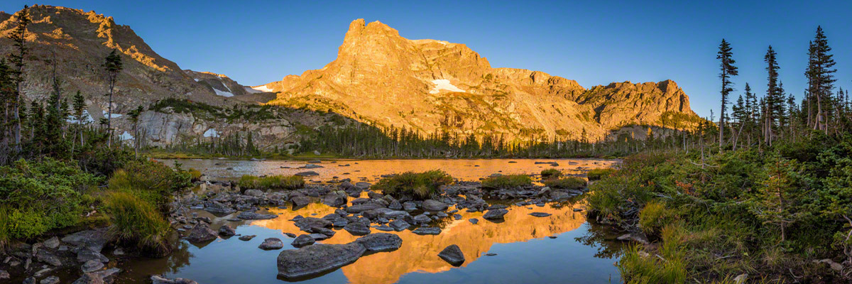 Notchtop Mountain Reflections on Lake Helene Rocky Mountain National Park